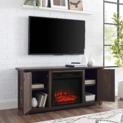 Camden Low Profile Fireplace TV Stand For TVs Up To 50" - Crosley -Crosley GUEST c829f0f1 2a93 4399 9f96 c9254751e790