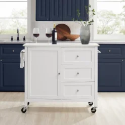 Soren Stone Top Kitchen Island/Cart White - Crosley 30 Soren Stone Top Kitchen Island/Cart White - Crosley -Crosley GUEST c9142842 3d9d 4e03 83f4 f6298b345bd3