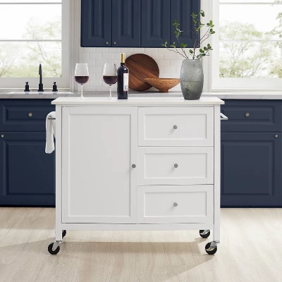 Soren Stone Top Kitchen Island/Cart White - Crosley 15 Soren Stone Top Kitchen Island/Cart White - Crosley - Image 15