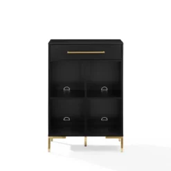 42.25" Juno Record Storage Cube Bookcase Black - Crosley -Crosley GUEST cbfb84e2 f16a 4666 94f3 4bb4d3e749a0