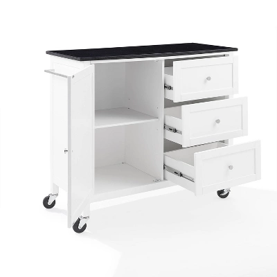 Soren Granite Top Kitchen Island/Cart Black/White - Crosley 8 Soren Granite Top Kitchen Island/Cart Black/White - Crosley - Image 8