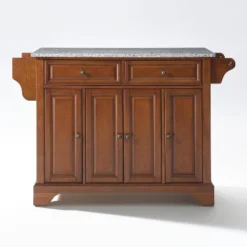 Lafayette Gray Granite Top Full Size Kitchen Island/Cart - Crosley -Crosley GUEST cdfc1388 256e 4b3e ad75 5cbc2cc55c3e
