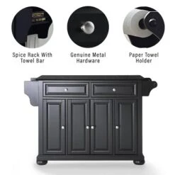 Alexandria Granite Top Full Size Kitchen Island/Cart - Crosley -Crosley GUEST cdff7c99 9795 4ed1 b33a 01d3d0669729