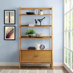 70" Landon Large Bookcase - Crosley