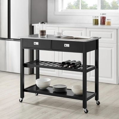 Chloe Stainless Steel Top Kitchen Island Cart - Crosley 4 Chloe Stainless Steel Top Kitchen Island Cart - Crosley - Image 4