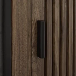 58" Silas Low Profile TV Stand For TVs Up To 65" With Fireplace Walnut - Crosley -Crosley GUEST ce57706e 8514 43b4 b6a8 b2d20785313e