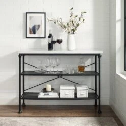 Madeleine Console Matte Black - Crosley -Crosley GUEST d204863b b5c6 4651 8df8 c66a30ac7171