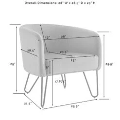 Parkway Velvet Accent Chair - Crosley -Crosley GUEST d2e7e529 8a4d 429b bf40 ad23299b171f
