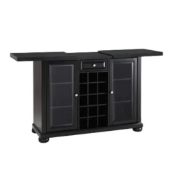 Alexandria Sliding Top Bar Cabinet Black - Crosley -Crosley GUEST d4bae111 ddd2 46d4 a77b 607631f37347