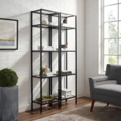 73" 2pc Aimee Narrow Etagere Set Oil Rubbed Bronze - Crosley -Crosley GUEST d61ff157 efe3 41eb aa1c 197e2587ef26