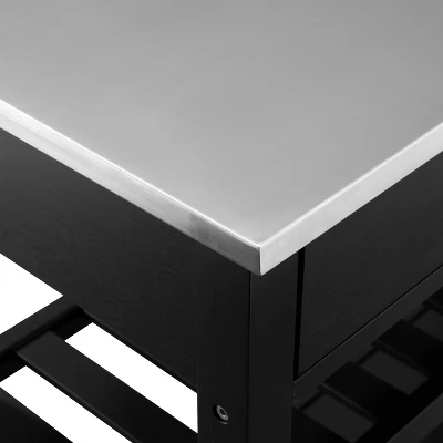 Chloe Stainless Steel Top Kitchen Island Cart - Crosley 12 Chloe Stainless Steel Top Kitchen Island Cart - Crosley - Image 12