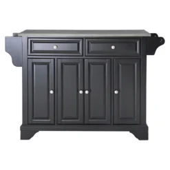 LaFayette Stainless Steel Top Full Size Kitchen Island - Crosley -Crosley GUEST d853f79b e160 411f 9147 100665ac537e