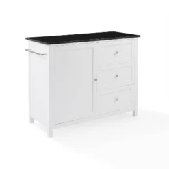 Soren Granite Top Kitchen Island/Cart Black/White - Crosley 24 Soren Granite Top Kitchen Island/Cart Black/White - Crosley -Crosley GUEST d8b3047b cc85 459b 8cab 8f30ba030721