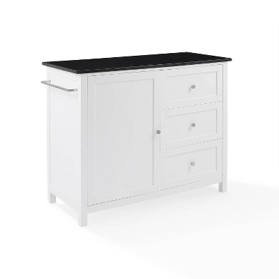 Soren Granite Top Kitchen Island/Cart Black/White - Crosley 10 Soren Granite Top Kitchen Island/Cart Black/White - Crosley - Image 10