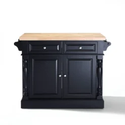 Oxford Butcher Block Kitchen Island Black - Crosley -Crosley GUEST dd699023 357f 46c9 b42e f87175083f75