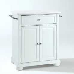 Alexandria Stone Top Portable Kitchen Island/Cart - Crosley -Crosley GUEST ddb94a41 5d6e 478e 85bc 0cf1ab3675d3