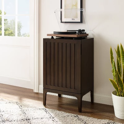 Asher Record Storage Stand Dark Brown - Crosley 1 Asher Record Storage Stand Dark Brown - Crosley