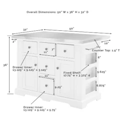 Julia Stainless Steel Top Kitchen Island - Crosley -Crosley GUEST e058f094 6fcf 4c0c 82fb cc7dcf688ff7