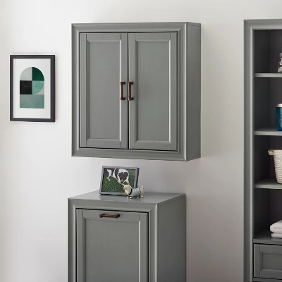 Tara Wall Decorative Wall Cabinet Gray - Crosley 6 Tara Wall Decorative Wall Cabinet Gray - Crosley - Image 6