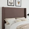 Queen Casey Wingback Upholstered Headboard Bourbon - Crosley