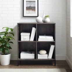 Jacobsen Record Storage Cube Bookshelf Brown Ash - Crosley -Crosley GUEST e33c59dd 15f6 41fc b7f0 8eb4bdf8abaa