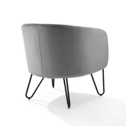 Parkway Velvet Accent Chair - Crosley -Crosley GUEST e8544cc4 2fac 4dc7 9109 99b49d8ebfc8