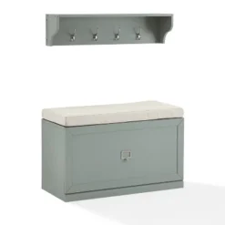 2pc Harper Entryway Set With Bench And Shelf - Crosley -Crosley GUEST e97f6d9b 5a00 403f 9573 b2273f99fecd