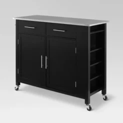 Full Savannah Stainless Steel Top Kitchen Island Cart - Crosley -Crosley GUEST eab85d4c fc1d 489a 95ca a5b81ec86303