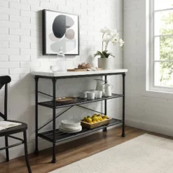 Madeleine Console Matte Black - Crosley -Crosley GUEST eb4f3421 cdf2 4e33 8a76 0883a2179f00