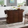 Eleanor Granite Top Kitchen Island Mahogany/Black - Crosley