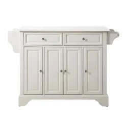 Lafayette Granite White Top Full Size Kitchen Island/Cart White - Crosley -Crosley GUEST ed06970d 1caf 4b22 a76c 756f6b84e9ce