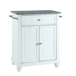 Cambridge Gray Granite Top Portable Kitchen Island/Cart White - Crosley 7 Cambridge Gray Granite Top Portable Kitchen Island/Cart White - Crosley -Crosley GUEST eddeb387 ddc9 486a 85d7 21491fbd0acd