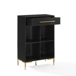 42.25" Juno Record Storage Cube Bookcase Black - Crosley -Crosley GUEST ee406fdd 7cca 4d07 827f 34ad3b6c064a