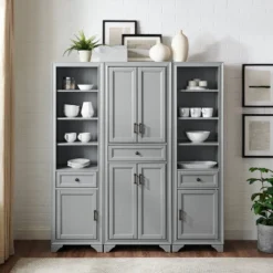 3pc Tara Pantry Set - Pantry And 2 Linen Cabinets - Crosley -Crosley GUEST eeb8aced 3d92 49e8 a9f5 a8a32e908a2d