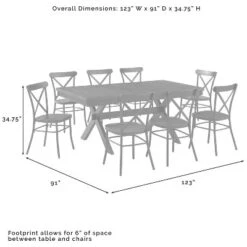 9pc Hayden Extendable Dining Set With Camille Chairs Matte Black/Slate - Crosley -Crosley GUEST ef8dc19f a74c 4652 96ef 382371f3d801