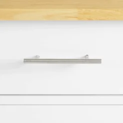 Savannah Wood Top Compact Kitchen Island Cart White/Natural - Crosley -Crosley GUEST f185b69a 9687 4509 8e91 308dd8924f1a