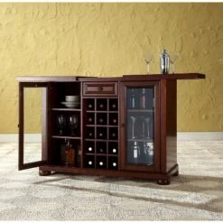 Crosley Alexandria Sliding Top Bar - Vintage Mahogany -Crosley GUEST f18c33bd c892 41c9 89a2 6146ec00b011