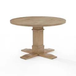 Joanna Round Dining Table Rustic Brown - Crosley