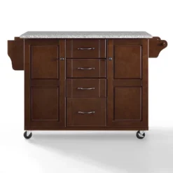 Eleanor Granite Top Kitchen Cart Mahogany/Gray - Crosley 18 Eleanor Granite Top Kitchen Cart Mahogany/Gray - Crosley -Crosley GUEST f3c7cb06 7ea5 4d61 ba46 db365c429d4f