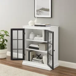 Cecily Stackable Storage Pantry White/Matte Black - Crosley -Crosley GUEST f3d48607 a301 49b4 9013 5e4f1a55fd7c