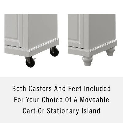 Cambridge Natural Wood Top Kitchen Island White - Crosley 3 Cambridge Natural Wood Top Kitchen Island White - Crosley - Image 3