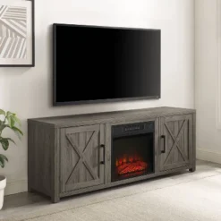 58" Gordon Low Profile TV Stand For TVs Up To 65" With Fireplace - Crosley