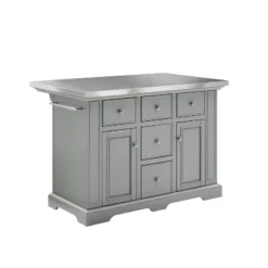 Julia Stainless Steel Top Kitchen Island - Crosley -Crosley GUEST f5cdb4d0 f2f0 4e26 9fb5 ff8562f49c6d