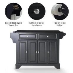 Lafayette Granite Top Full Size Kitchen Island/Cart - Crosley -Crosley GUEST f7ce380f 1e2a 4506 bb13 7c8dacfc9ffb