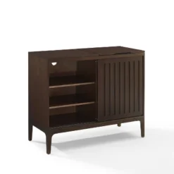 Asher Record Storage Media Console Dark Brown - Crosley -Crosley GUEST f888fe7a 0501 4034 990f 91b88ce79054