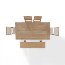 4pc Joanna Dining Set With Bench And 4 Chairs Rustic Brown - Crosley -Crosley GUEST f88ff1ae 00d6 492c 8b6b 93c230903e4b