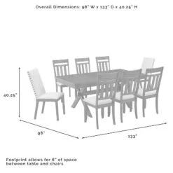 9pc Hayden Extendable Dining Set With 6 Slat Back Chairs And 2 Upholstered Chairs Slate - Crosley -Crosley GUEST f9e05922 dfc8 42fe 899c 2c9fbc79e397