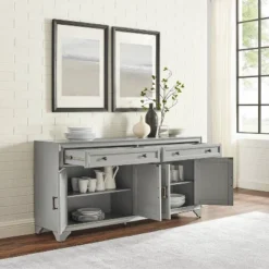 Tara Sideboard Distressed Gray - Crosley -Crosley GUEST fd219f6e 7b30 4018 8832 0f1510f9a0b8