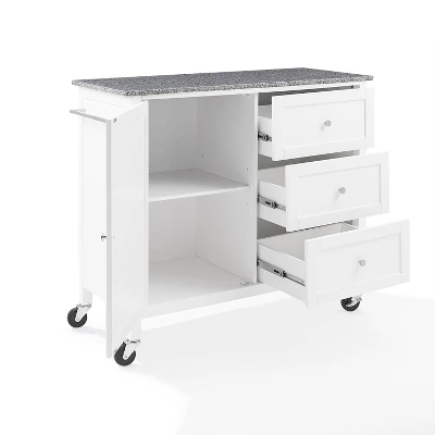 Soren Granite Top Kitchen Island/Cart Gray/White - Crosley 8 Soren Granite Top Kitchen Island/Cart Gray/White - Crosley - Image 8